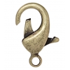 Lobster Clasp 22mm Brass Nickel free, Lead free Antique Gold